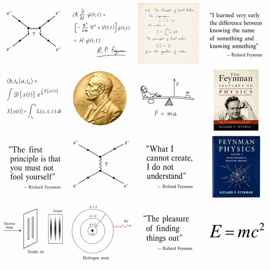 費曼 16 宮格素材集