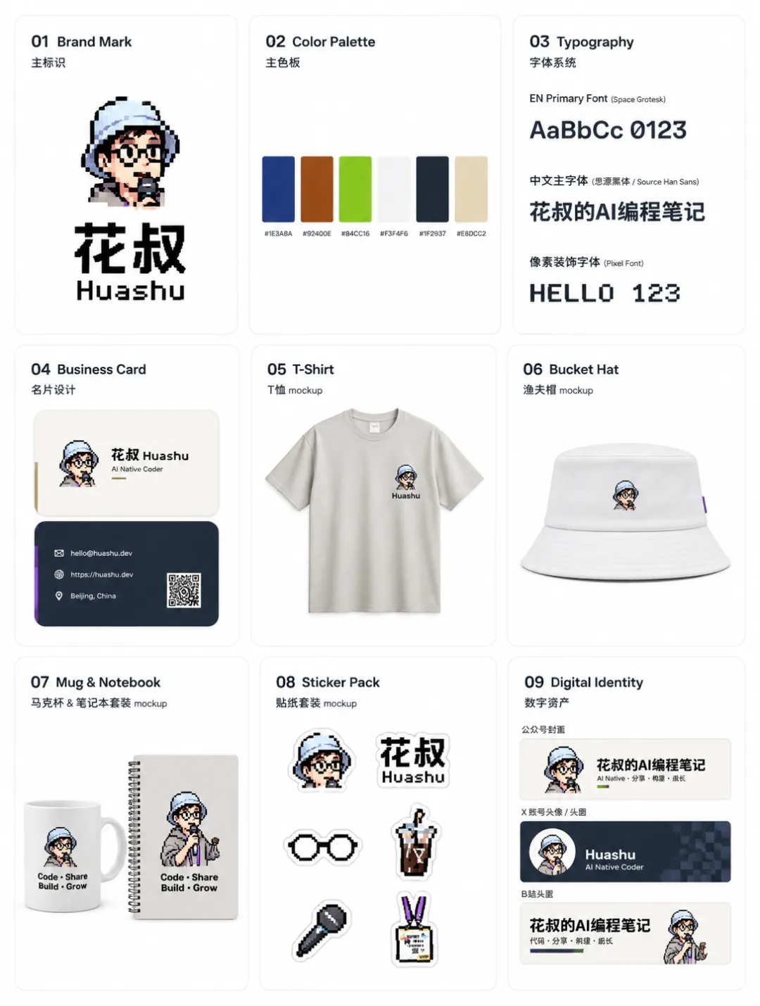 花叔的完整品牌形象系統