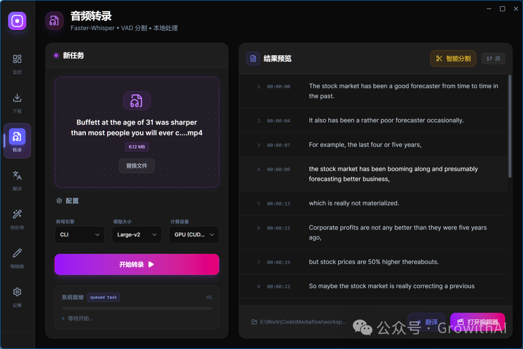 我做了一款集下載、AI 翻譯、編輯字幕於一體的開源視頻神器！