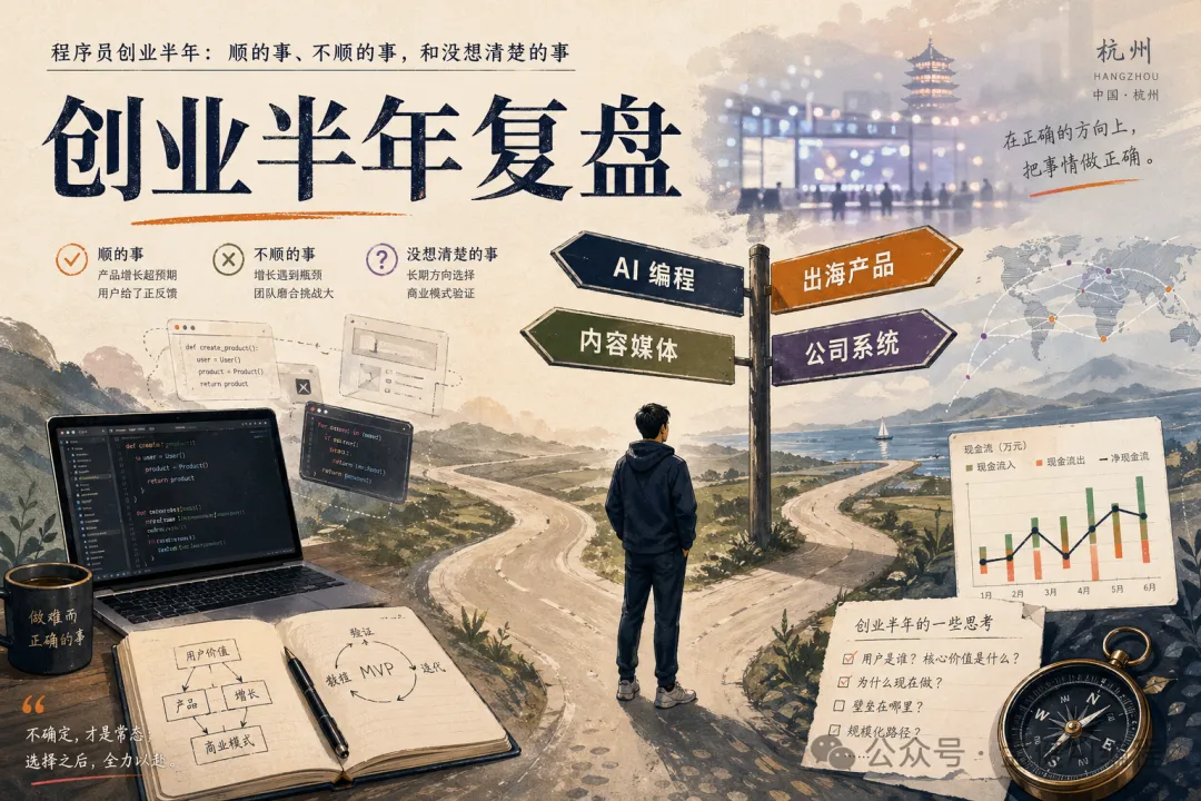 創業半年覆盤主視覺