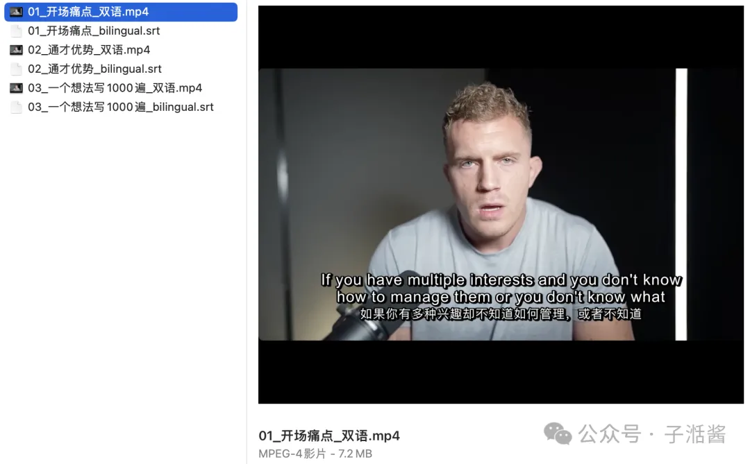 視頻片段成品列表