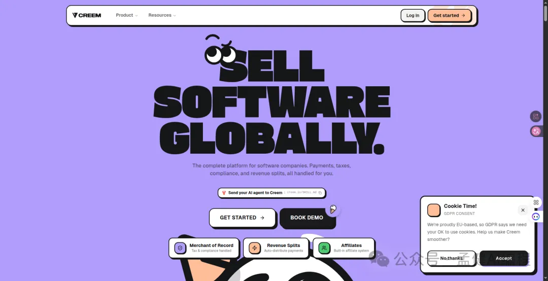 Creem 官網:面向獨立開發者的支付平台