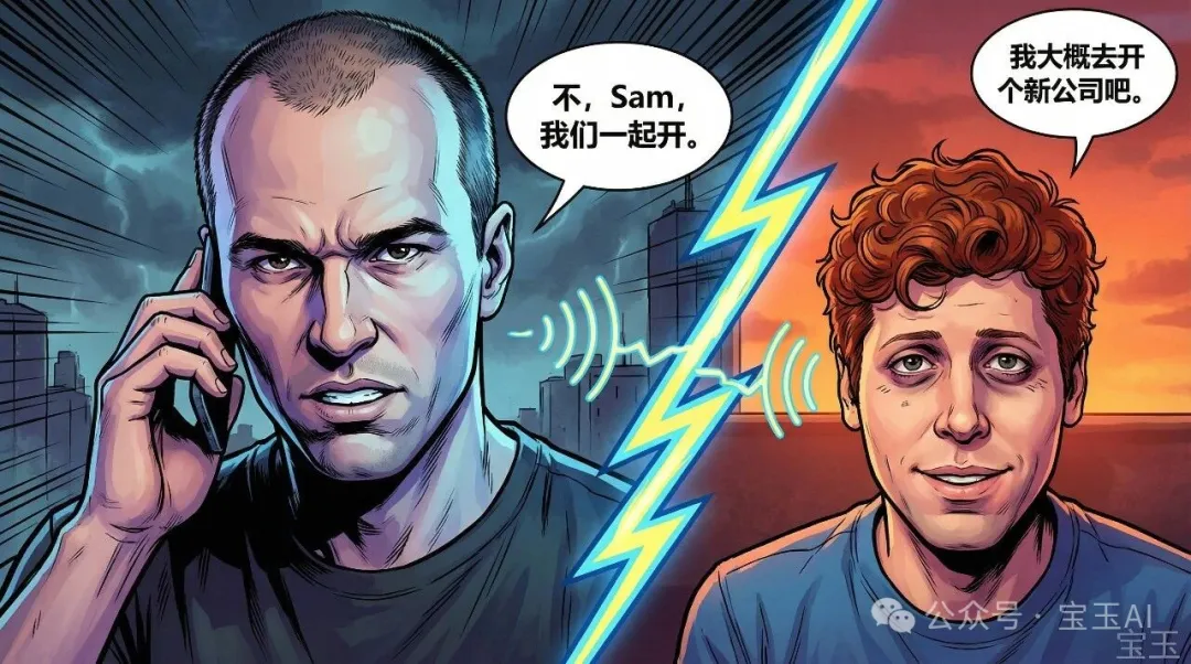 Brockman 和 Sam 的電話：決定一起重新開始