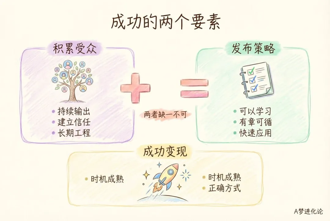 成功的兩個要素 - 積累受眾與發佈策略