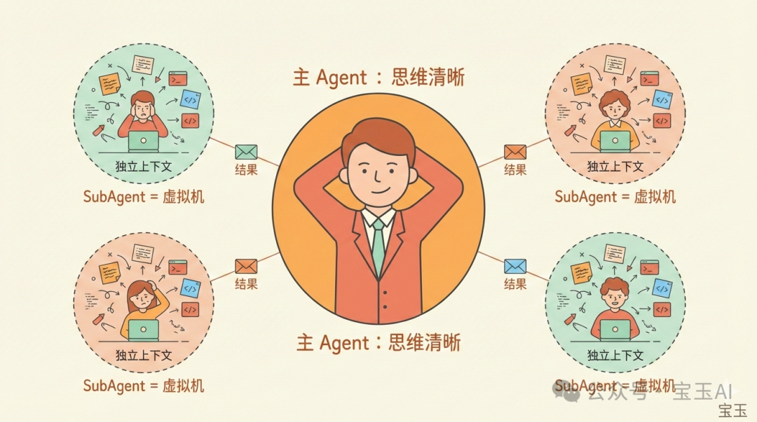 SubAgent 獨立上下文示意圖