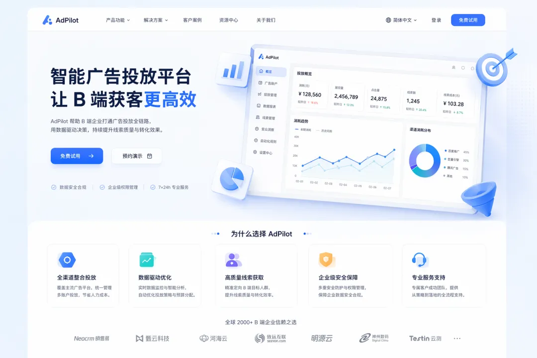 B 端官網設計稿